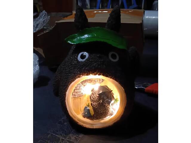 Фігурка Тоторо RESTEQ з підсвіткою 12х10х15 см — чарівний персонаж з аніме «Мій сусід Тоторо». - Фото 4