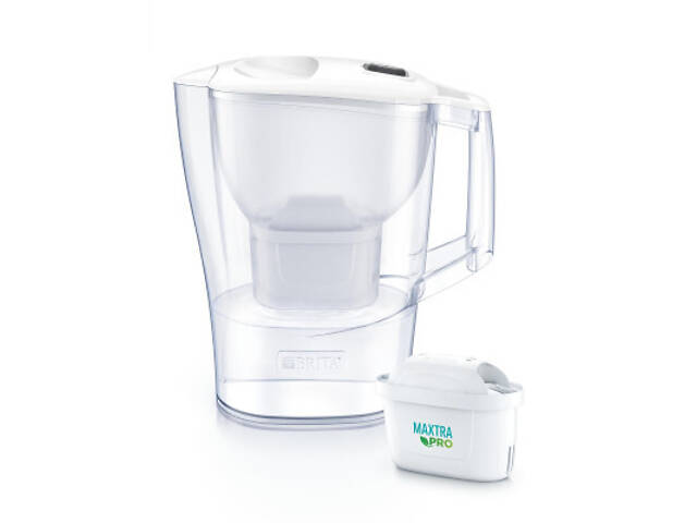Фильтр-кувшин Brita Aluna Memo MXPro 2.4л (1.4л очищеної води) з фільтр-картриджем, білий (1052801) - Фото 1