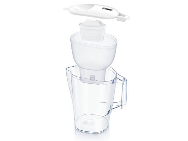 Фильтр-кувшин Brita Aluna Memo MXPro 2.4л (1.4л очищеної води) з фільтр-картриджем, білий (1052801) - Фото 2