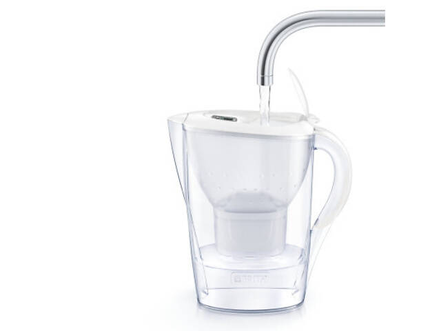 Фільтр-глечик Brita Marella Memo MXPro 2.4л (1.4л води) з фільтр-картриджем, білий (1052789) - Фото 3