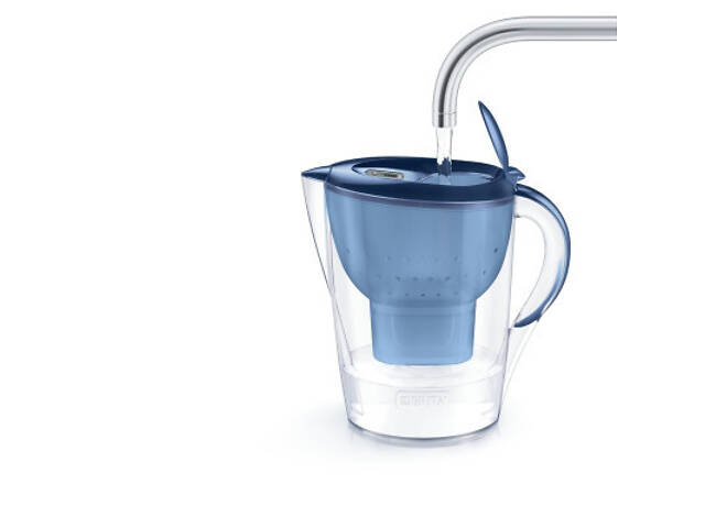 Фильтр-кувшин Brita Marella Memo MXPro 2.4л (1.4л води) з фільтр-картриджем, синій (1052799) - Фото 3