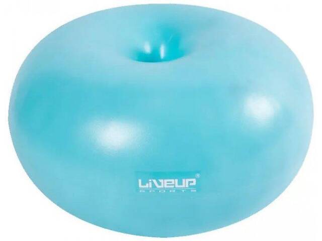 Фитбол LiveUP DONUT BALL голубой 45х25см LS3567-b - Фото 1