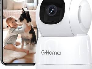 G-Homa 360° внутренняя камера наблюдения Wi-Fi, камеры наблюдения 2K с ночным видением,