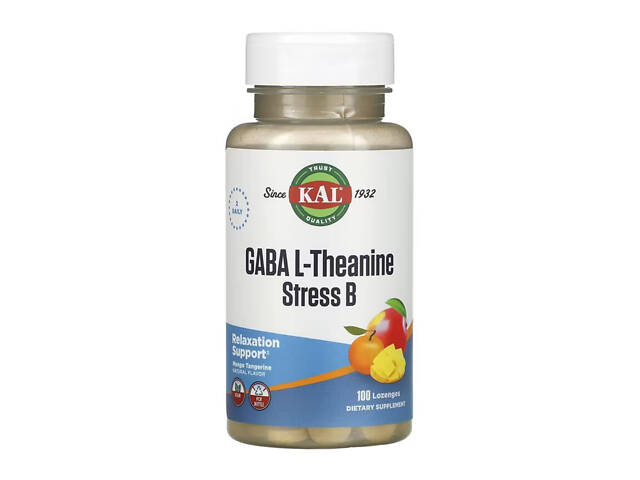 GABA L-Theanine Stress B - 100 lozenges - Фото 1