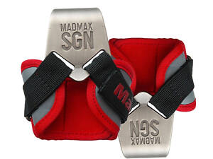 Гаки для тяги на зап'ястя MadMax MFA-330 Lat Hooks Antic silver/Grey/Red