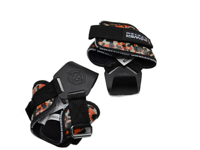 Гаки для тяги на зап'ястя Power System PS-3370 Hooks Camo Black/Red L - Фото 3