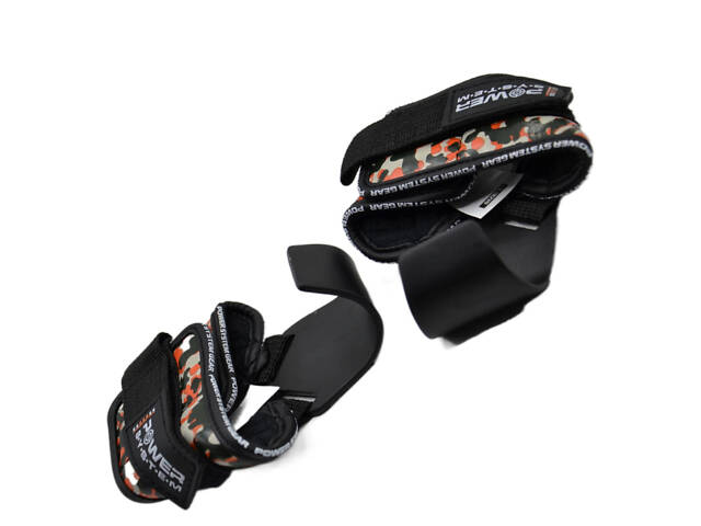 Гаки для тяги на зап'ястя Power System PS-3370 Hooks Camo Black/Red L - Фото 4