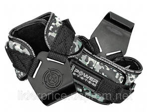 Гаки для тяги на зап'ястя Power System PS-3370 Hooks Camo Black/Grey L , Оригінал!