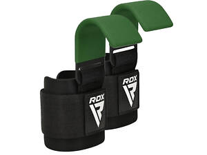 Гаки для тяги на зап'ястя RDX W5 Gym Hook Strap Army Green Plus