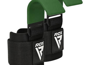 Гаки для тяги на зап'ястя RDX W5 Gym Hook Strap Army Green Plus