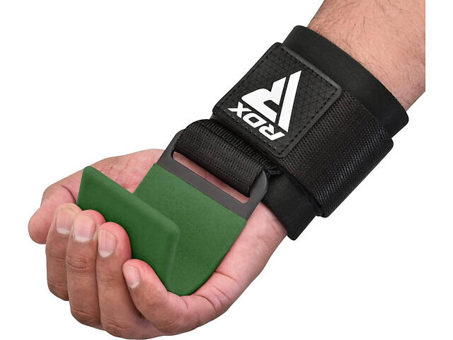 Гаки для тяги на зап'ястя RDX W5 Gym Hook Strap Army Green Plus - Фото 5