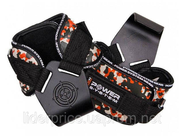 Гаки для тяги на зап'ястя Power System PS-3370 Hooks Camo Black/Red L, Оригінал! - Фото 1
