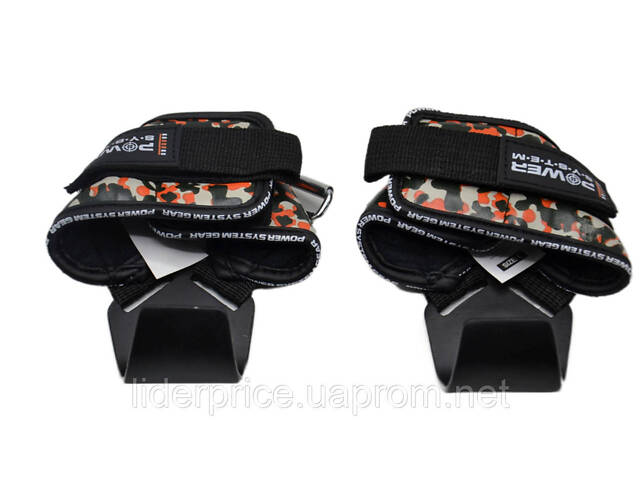 Гаки для тяги на зап'ястя Power System PS-3370 Hooks Camo Black/Red L, Оригінал! - Фото 3