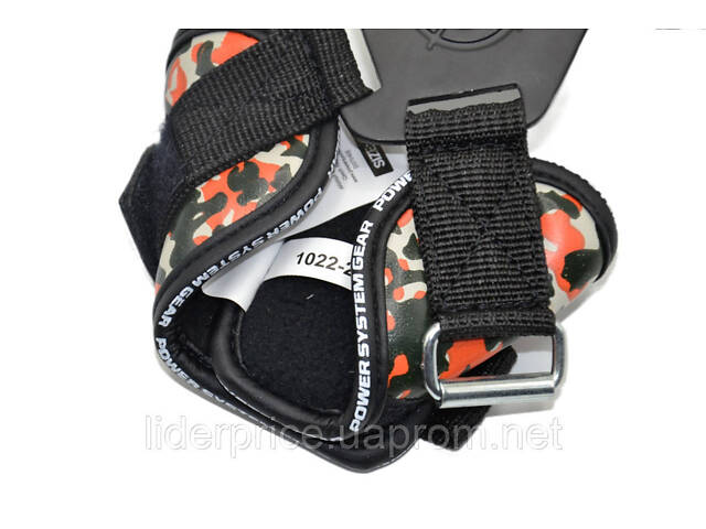 Гаки для тяги на зап'ястя Power System PS-3370 Hooks Camo Black/Red L, Оригінал! - Фото 6