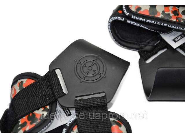 Гаки для тяги на зап'ястя Power System PS-3370 Hooks Camo Black/Red L, Оригінал! - Фото 7