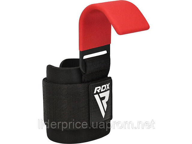 Крюки для тяги на запястья RDX W5 Gym Hook Strap Red Plus, Оригинал! - Фото 5