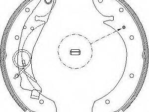 Гальмівна колодка барабанна Woking (Z4419.00) WOKING Z441900 на PEUGEOT 405 Mk II Estate (4E)