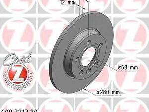 Гальмiвнi диски ZIMMERMANN 600321320 на VW TRANSPORTER / CARAVELLE Mk IV автобус (70XB, 70XC, 7DB, 7DW)