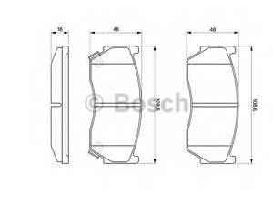 ГАЛЬМІВНІ КОЛОДКИ, ДИСКОВІ BOSCH 0986424369 на NISSAN SABRE I седан (N15)