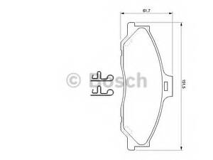 гальмівні колодки, дискові BOSCH 0986424720 на MAZDA PROCEED / DRIFTER (UN)