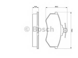 ГАЛЬМІВНІ КОЛОДКИ, ДИСКОВІ BOSCH 0986466700 на AUDI 500 (44, 44Q, C3)