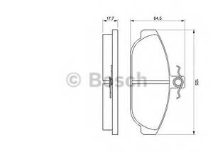 ГАЛЬМІВНІ КОЛОДКИ, ДИСКОВІ BOSCH 0986467400 на VOLVO 940 Break (945)