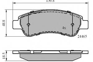 Тормозные колодки Boxer/Ducato/Jumper (06-21)