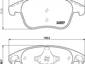 Тормозные колодки CITROEN C4 F 07 TEXTAR 2455701 на CITROËN C4 II (B7)