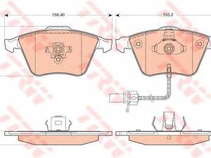 Гальмівні колодки дискові Audi A4 A6 A8 TRW GDB1617 на AUDI A6 седан (4F2, C6)