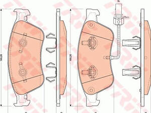 Гальмівні колодки дискові AUDI A8 'F '03-'10