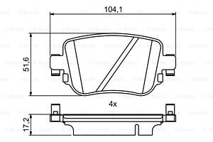 Гальмівні колодки дискові AUDI/SEAT/SKODA/VW ''R