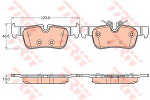 Гальмівні колодки дискові BMW 2(F45) i3 R 13&gt &gt TRW GDB2063 на BMW i3 (I01)