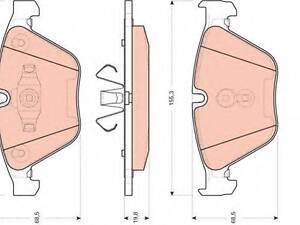 Тормозные колодки дисковые BMW 3 05- TRW GDB1729 на BMW 3 Touring (E91)
