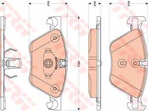 Тормозные колодки дисковые BMW 5(F10,F11) F 10 TRW GDB1882 на BMW 5 (F10, F18)