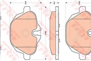 Тормозные колодки дисковые BMW 5(F1011)X3 R 10 TRW GDB1840 на BMW 5 (F10, F18)