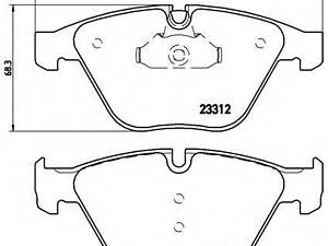 Тормозные колодки дисковые BREMBO P06054 на BMW 7 седан (E65, E66, E67)