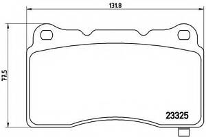 Тормозные колодки дисковые BREMBO P09004 на CADILLAC STS