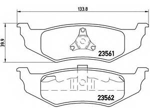 Гальмівні колодки дискові BREMBO P11010 на CHRYSLER NEON седан (PL)