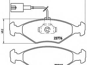 Гальмівні колодки дискові BREMBO P23122 на FIAT PALIO (178BX)