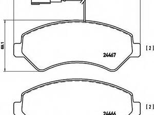 Тормозные колодки дисковые BREMBO P23136 на FIAT DUCATO фургон (250, 290)