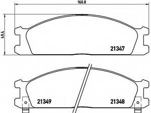 Тормозные колодки дисковые BREMBO P24026 на NISSAN NP300