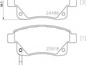 Гальмівні колодки дискові BREMBO P24066 на FORD TRANSIT автобус