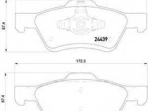 Гальмівні колодки дискові BREMBO P24159 на MAZDA TRIBUTE вездеход закрытый (EP)