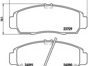 Гальмівні колодки дискові BREMBO P28034 на HONDA STREAM (RN)