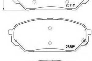 Гальмівні колодки дискові BREMBO P30071 на HYUNDAI VERACRUZ