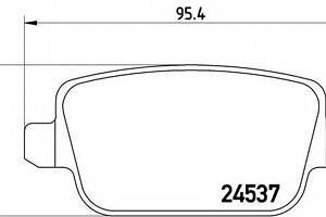 Гальмівні колодки дискові BREMBO P44017 на VOLVO V70 III (BW)