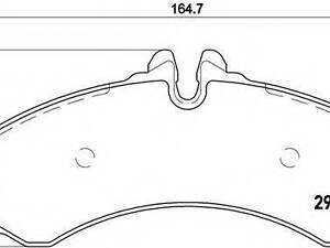 Гальмівні колодки дискові BREMBO P50028 на VW LT Mk II фургон (2DA, 2DD, 2DH)