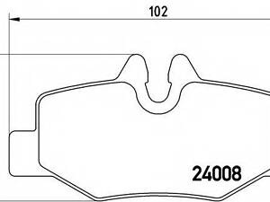 Гальмівні колодки дискові BREMBO P50051 на MERCEDES-BENZ VITO / MIXTO фургон (W639)