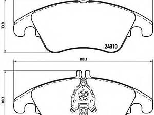 Гальмівні колодки дискові BREMBO P50069 на MERCEDES-BENZ CLS (C218)