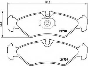 Тормозные колодки дисковые BREMBO P50081 на MERCEDES-BENZ SPRINTER 2-t автобус (901, 902)